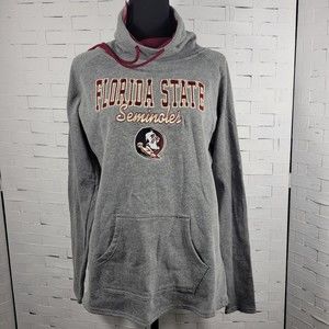 Colosseum Florida State Womens Gray Cowl Neck Sweatshirt  L *NWT*